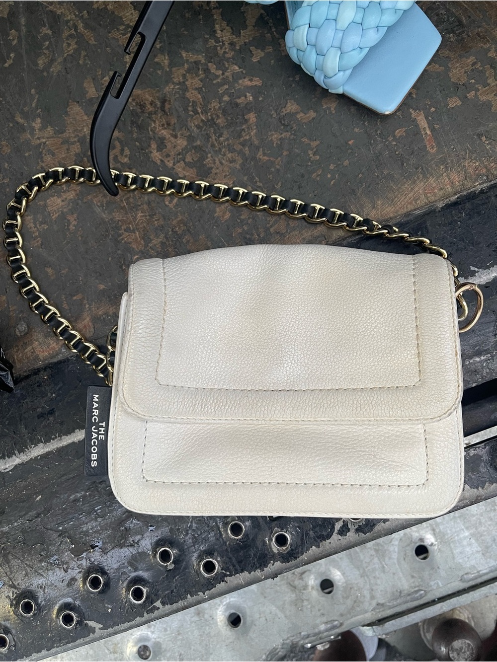 The Marc Jacobs Cushion Bag in Cream Leather